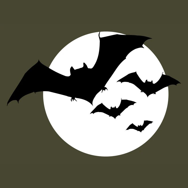 Fledermaus Schwarm Mond Halloween 2c