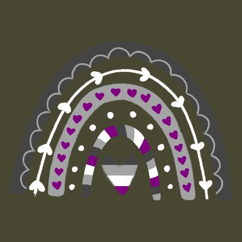 Asexual Pride Boho Rainbow