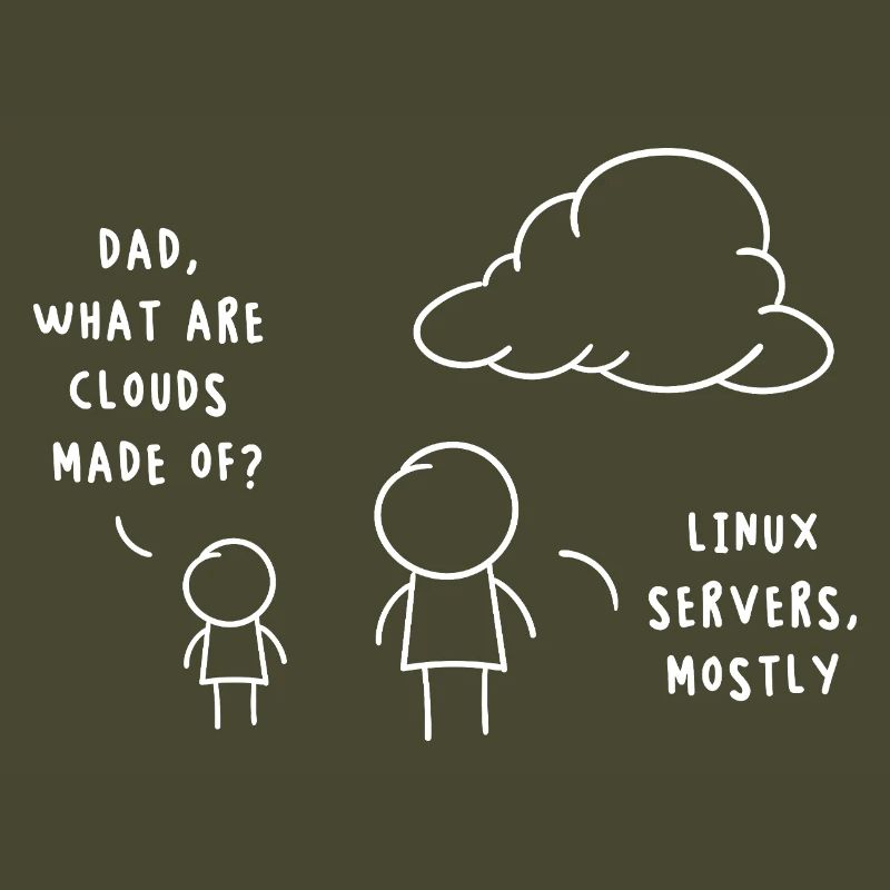 Linux Server Cloud Computing Funny Saying