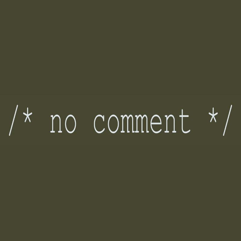 No Comment! Gift idea for computer scientists