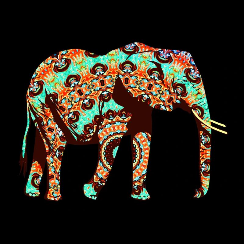 Indian elephant mandala pattern