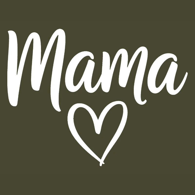 Mama Heart Script Logo