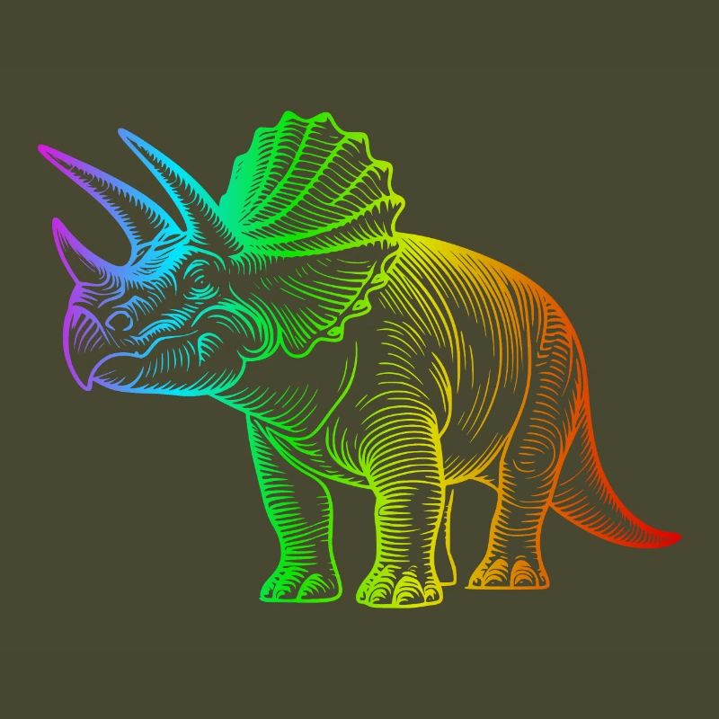 Regenbogen-Triceratops-Dinosaurier