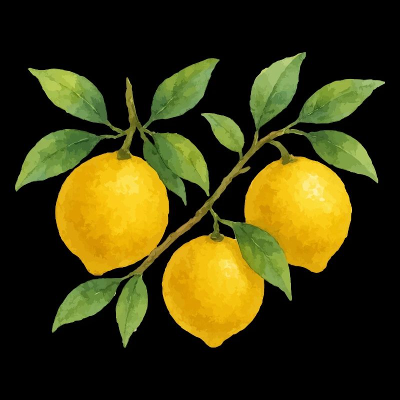 Branche de citron aquarelle design