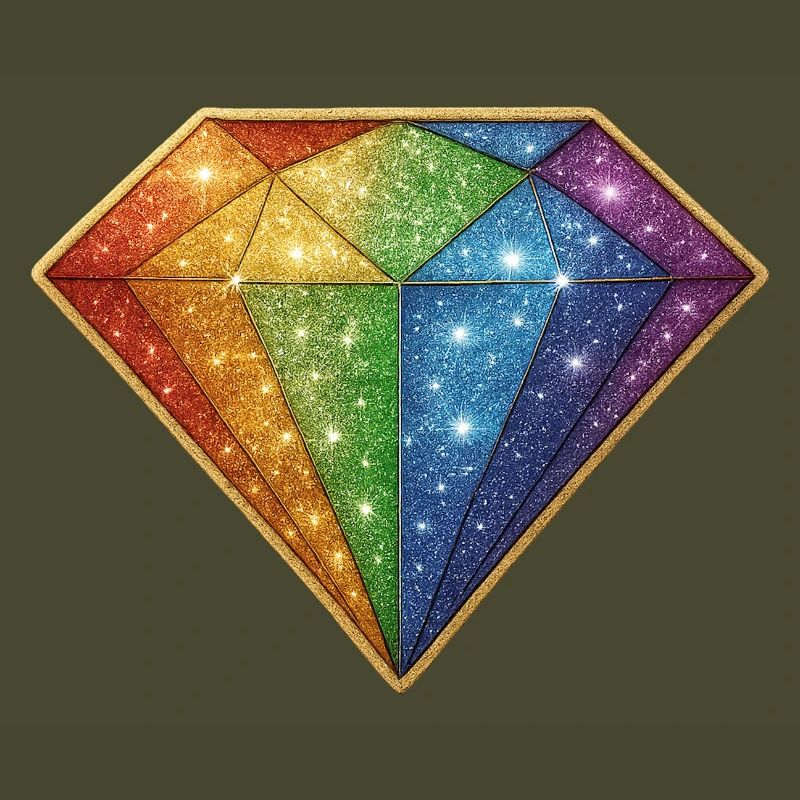 Rainbow Glitter Diamond