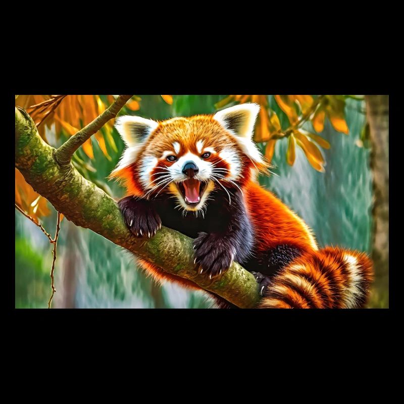 Cute animals chilling – red panda