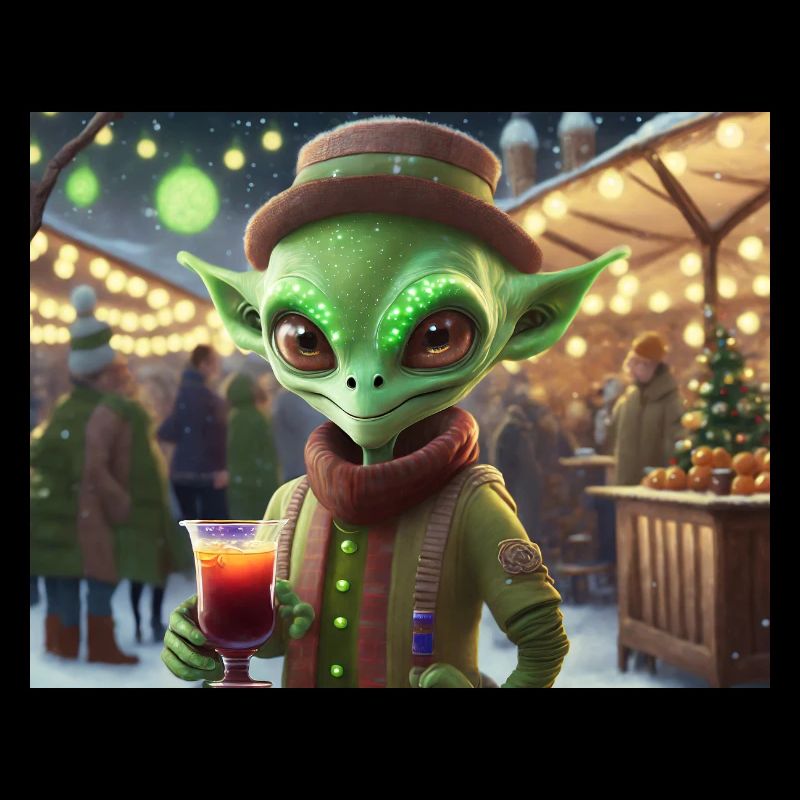 drinking mulled wine at the Christmas marked