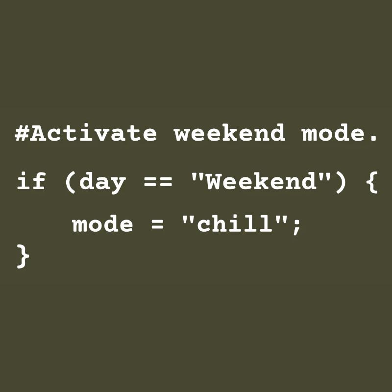 Weekend Mode Activated – Funny Coding T-Shirt