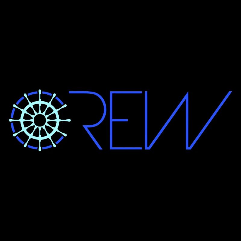 Sailing Crew Sailing Team Ship Steering Wheel Text Logo