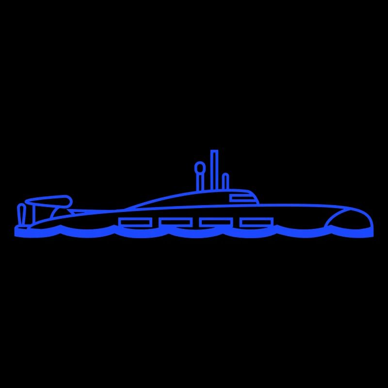 Surfaced Submarine Water Surface Dive