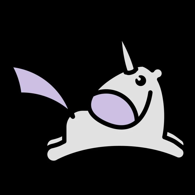 springendes Süßes Einhorn