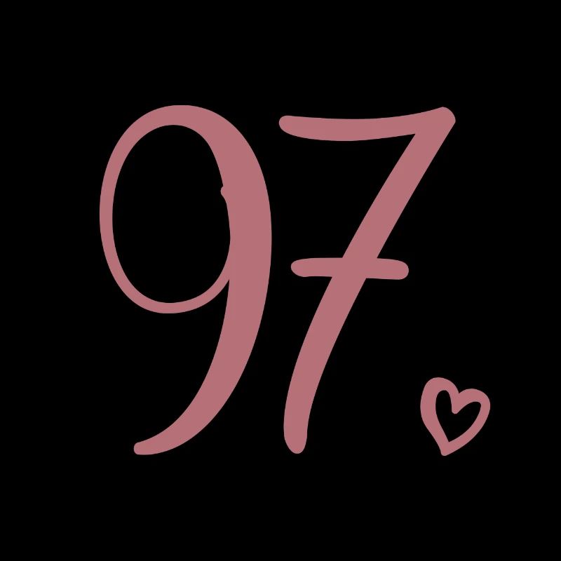 Cute Number 97, 97 Years Old, 97th Birthday Gift