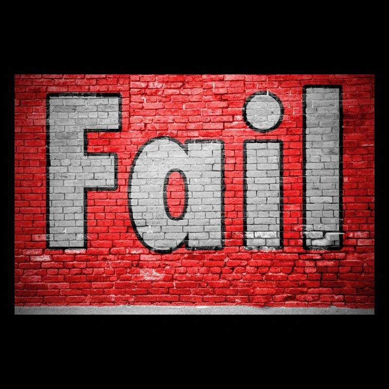 Graffiti de mur de briques Fail