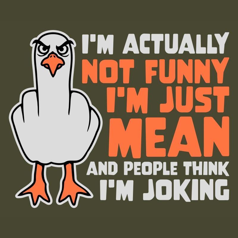 Möwe Mittelfinger Not Funny Mean People Think Joke