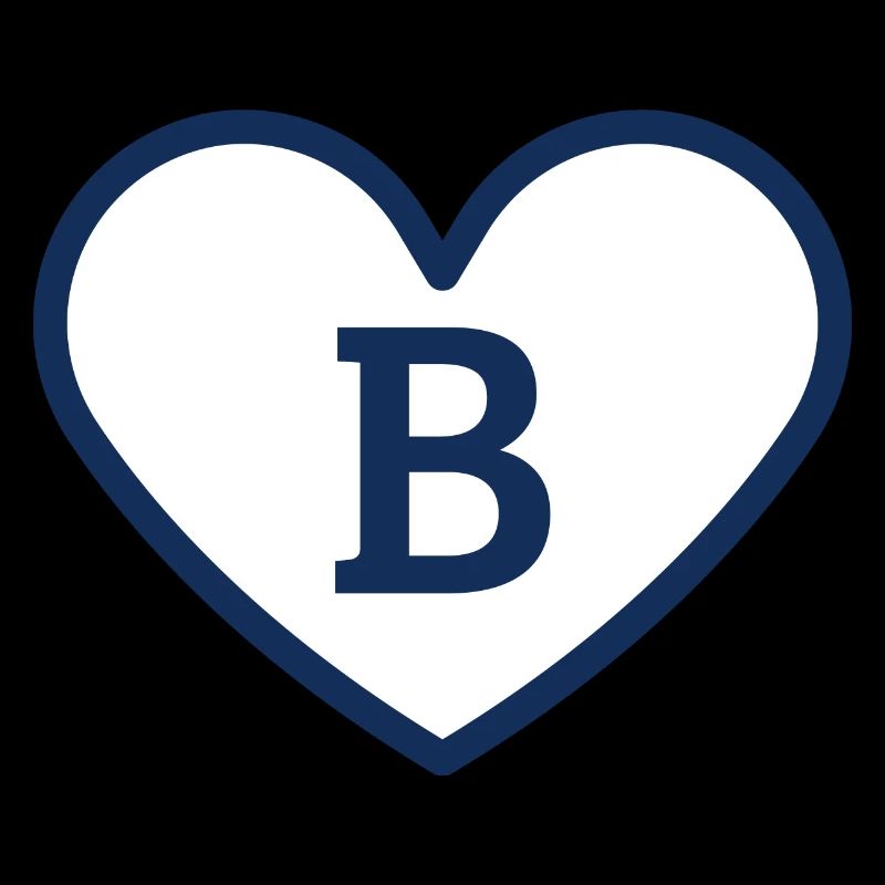 Buchstabe b Herz Sport Trend blau - Geschenkidee