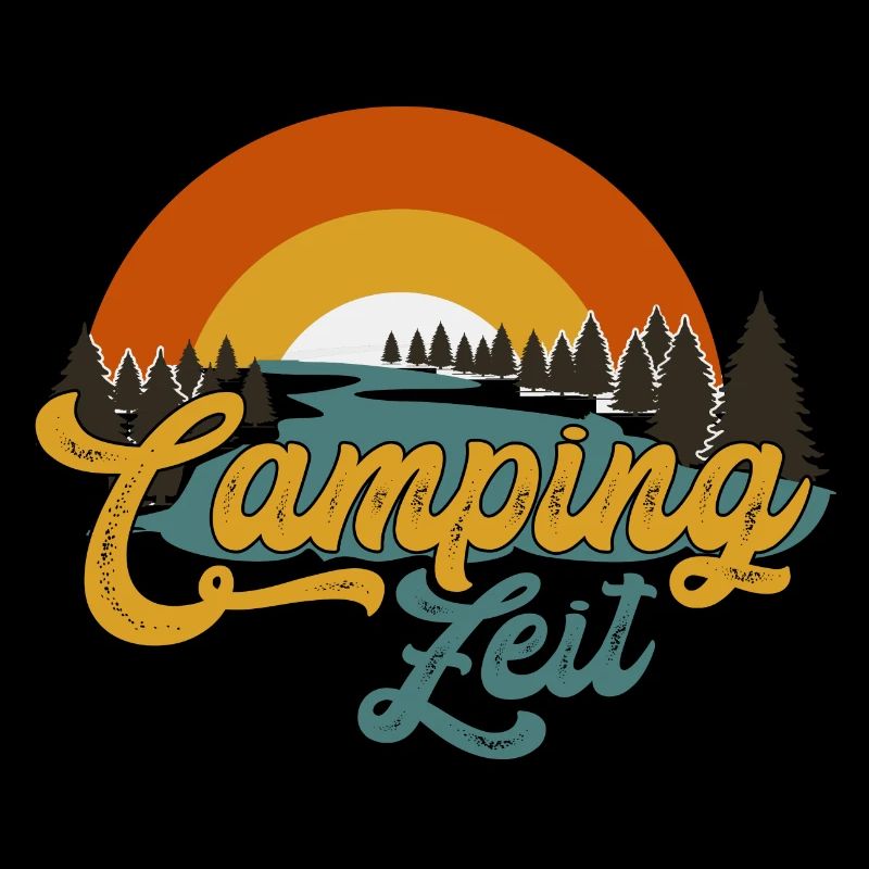 Camper Campingzeit Wohnwagen Grillen Urlaub