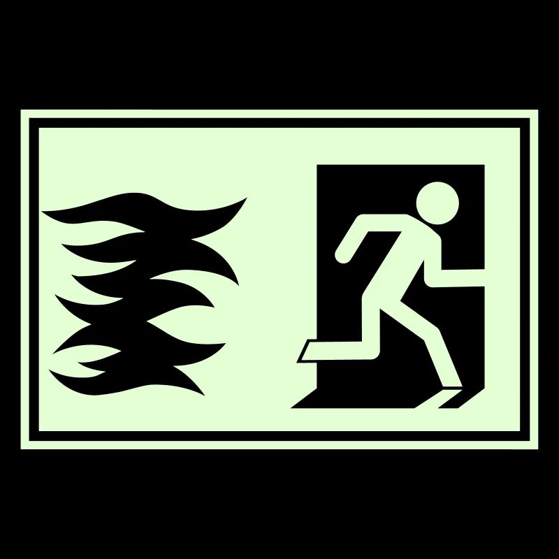 emergency exit / fire alarm sign