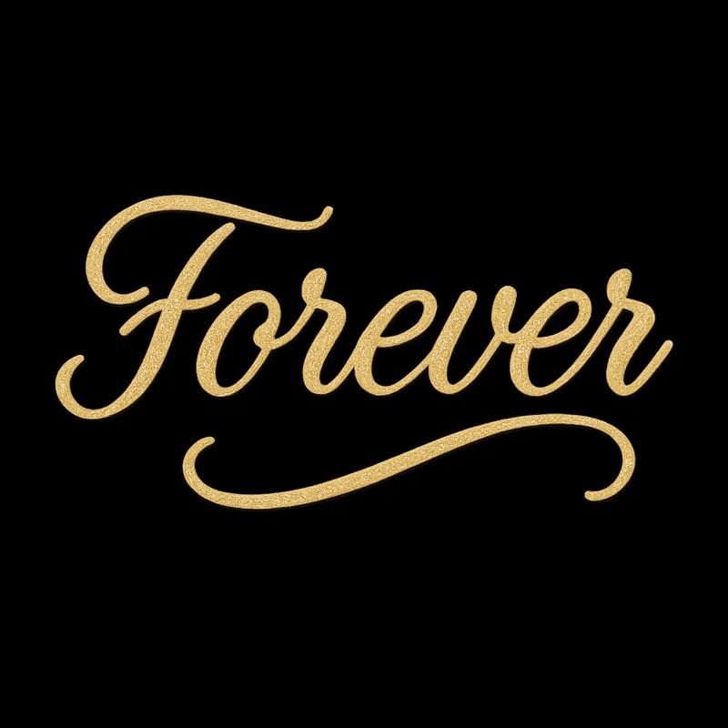 Elegant Gold Script Forever Design