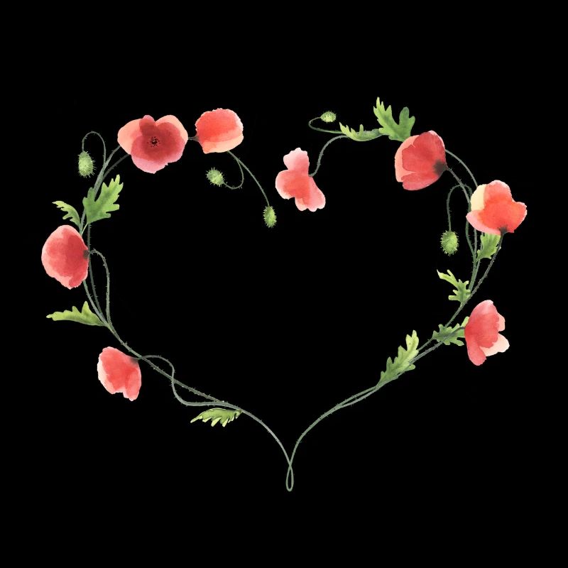 Coeur de coquelicot
