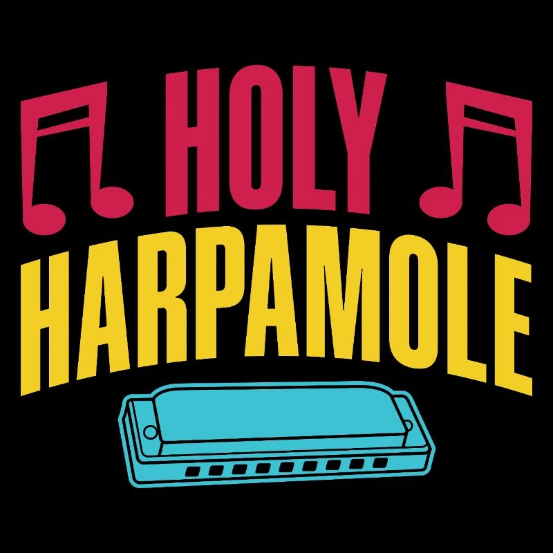 Funny Harmonica Player Holy Harpamole Harmonica