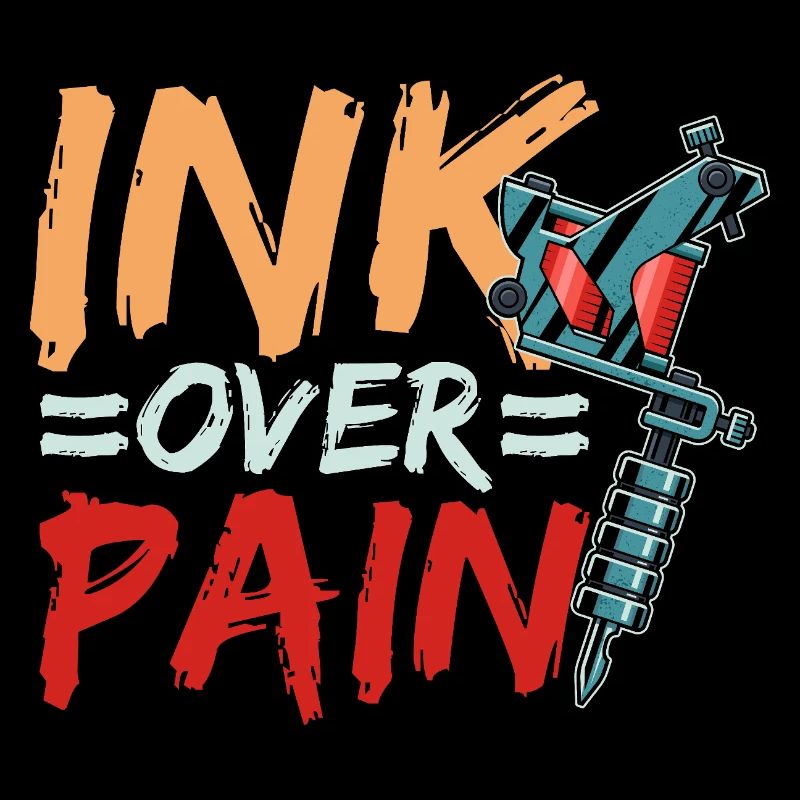 Ink Over Pain Tattoo Machine Design