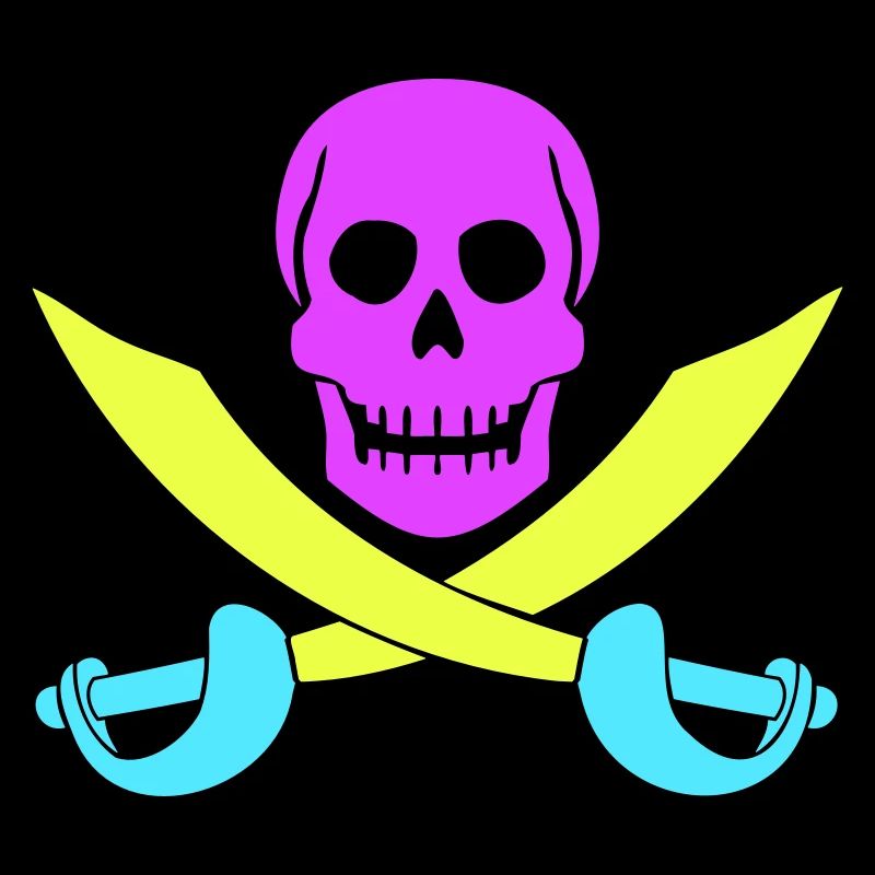 Crâne de pirate Sabre épées squelette crâne