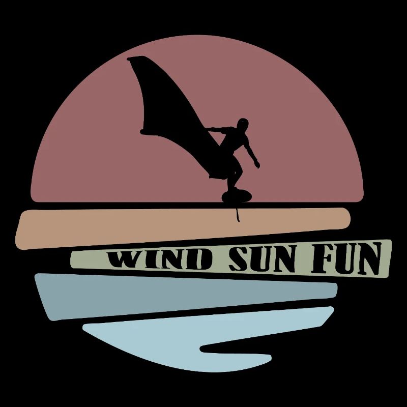Wingfoil coucher de soleil Silhouette