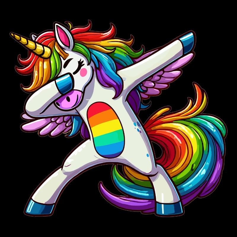 Dabbing Einhorn