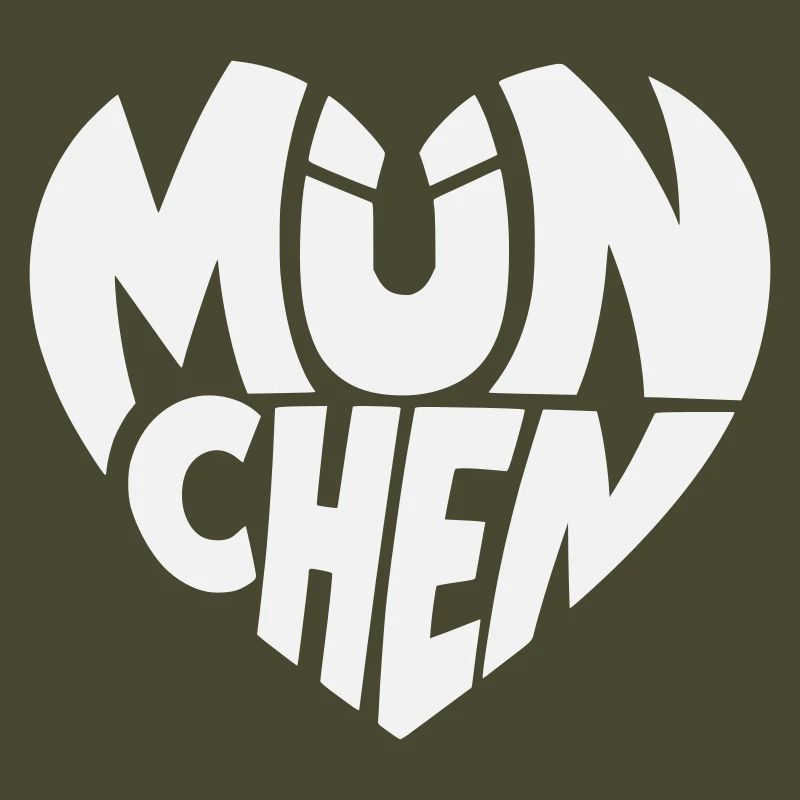 München Herzlogo Typografie