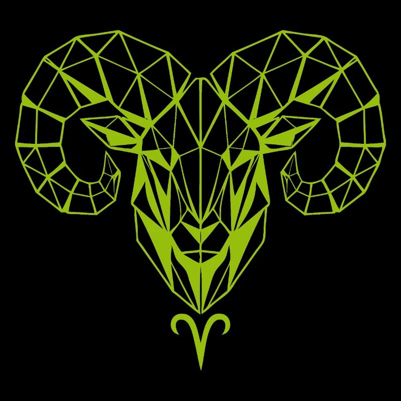 Geometrischer Ramskopf Netzdesign