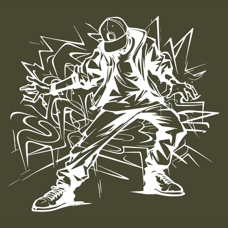 Dessin de breakdancer
