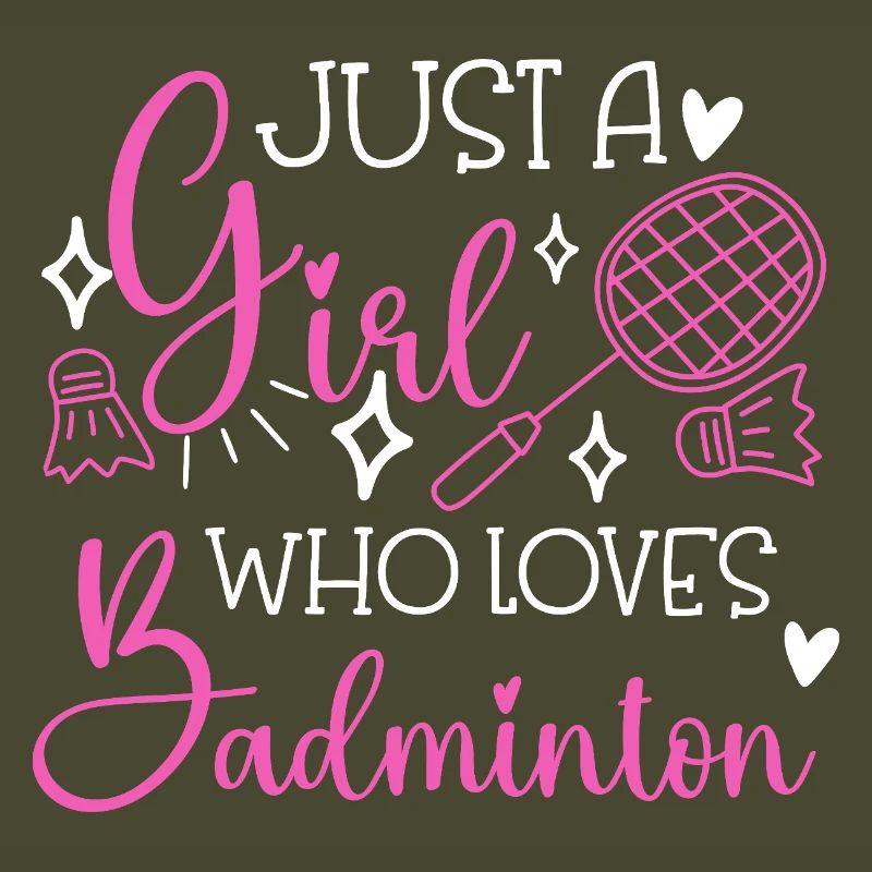Nur ein Mädchen, das Badminton liebt