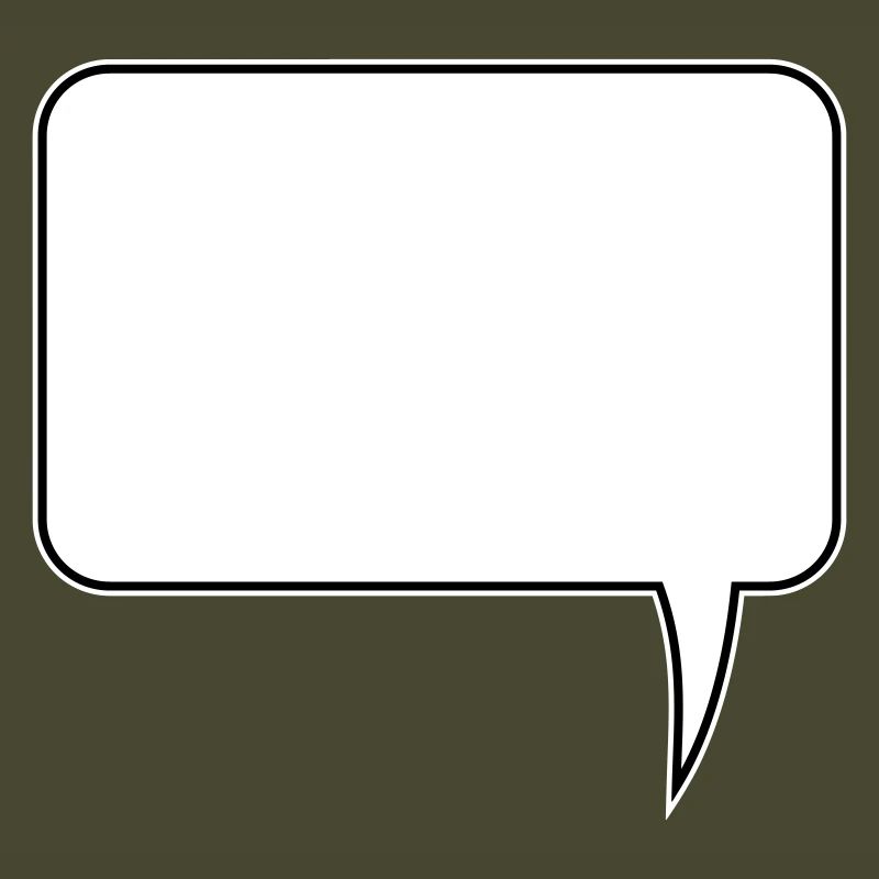 Conception rectangulaire de bulle de dialogue