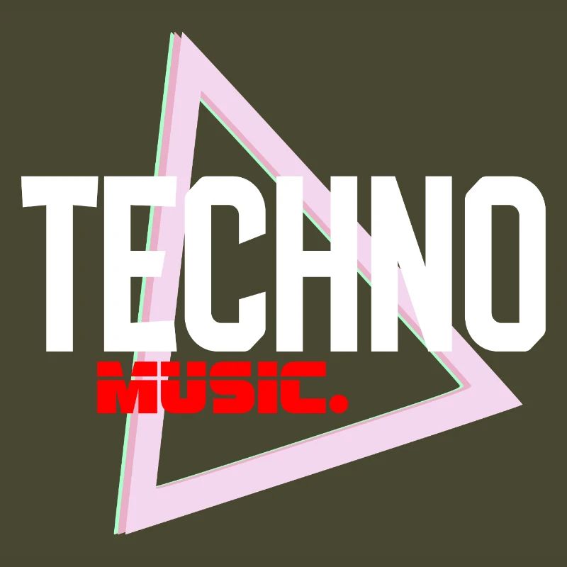 Techno Neon Triangle Pulse