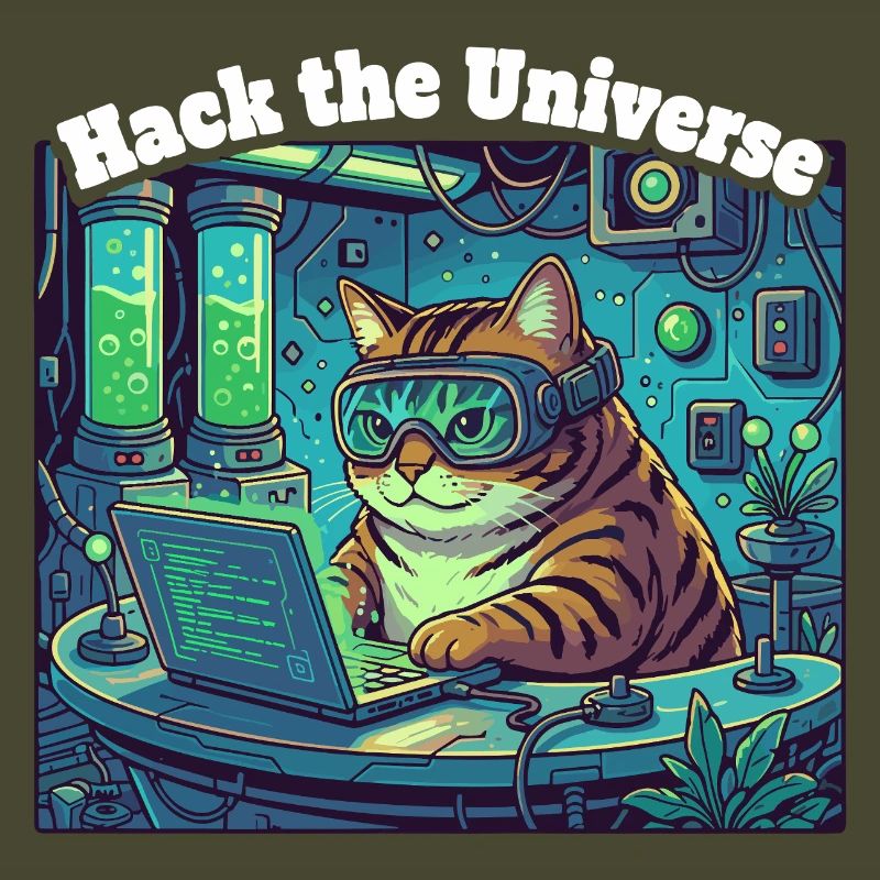 Hacker cat in the universe