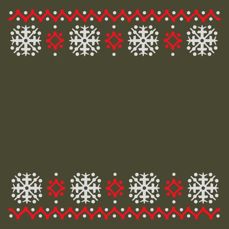 Ugly Sweater Christmas Pattern Snowflakes Cool
