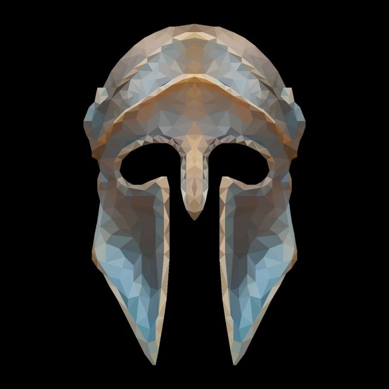 casque Gladiator effet faible polygone