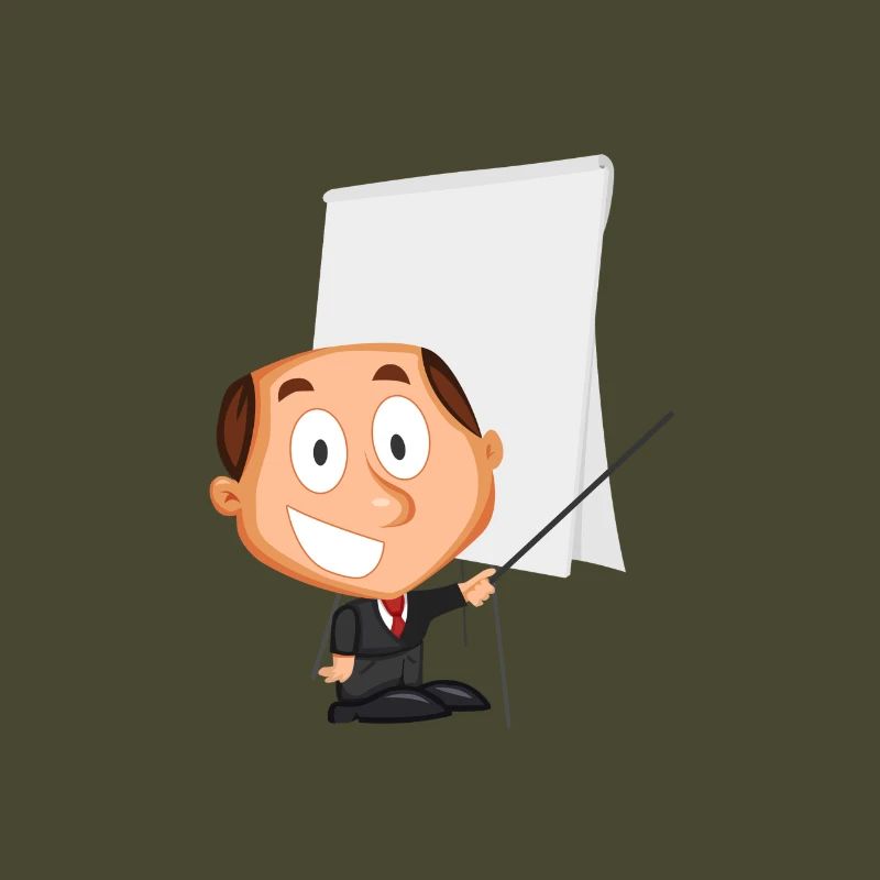 Dozent verwendet Flipchart, Geschenkidee