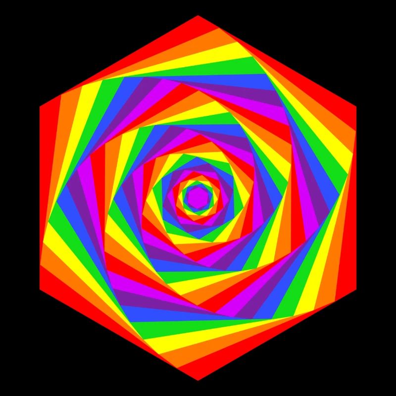 Rainbow hexagon