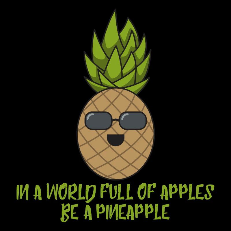 Ananas cool mit Sonnenbrille Geschenk Spruch obst