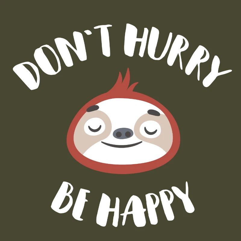 Do not be hurry be happy lazy sloth gift