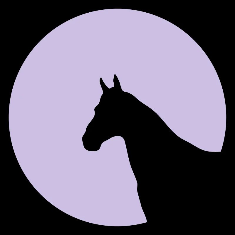 Pferd Pferdekopf Kreis Mond Sonne 1c