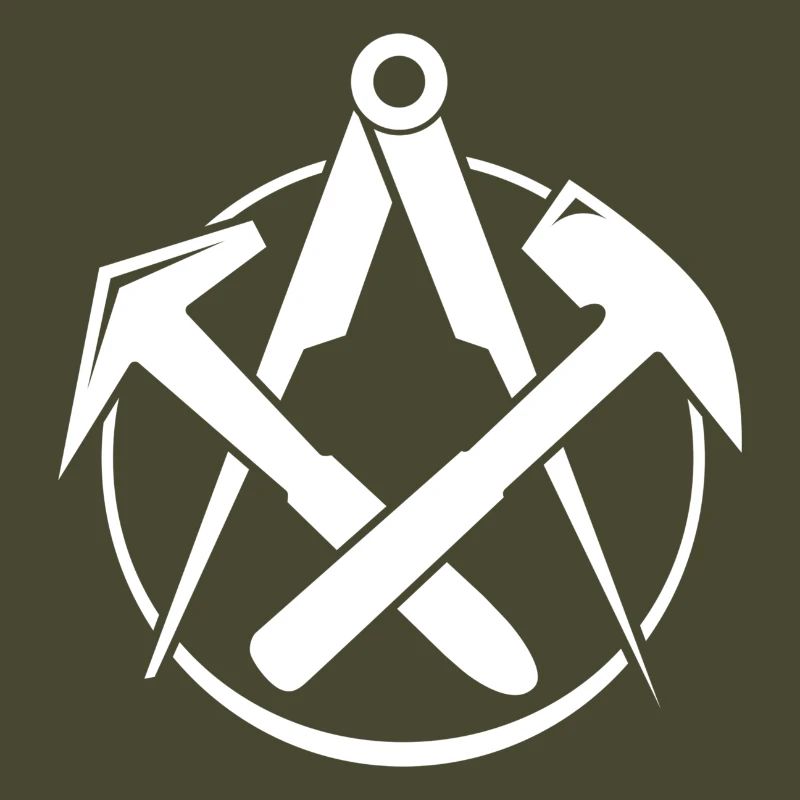 Roofing Logo - White