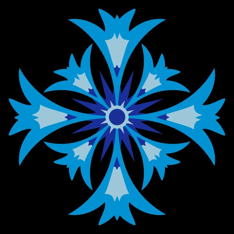 Une fleur stylisée de bleuet