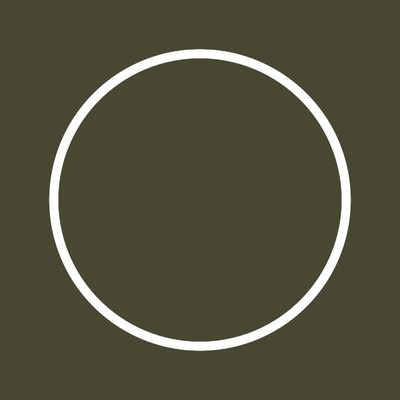 Circle ring shape icon white