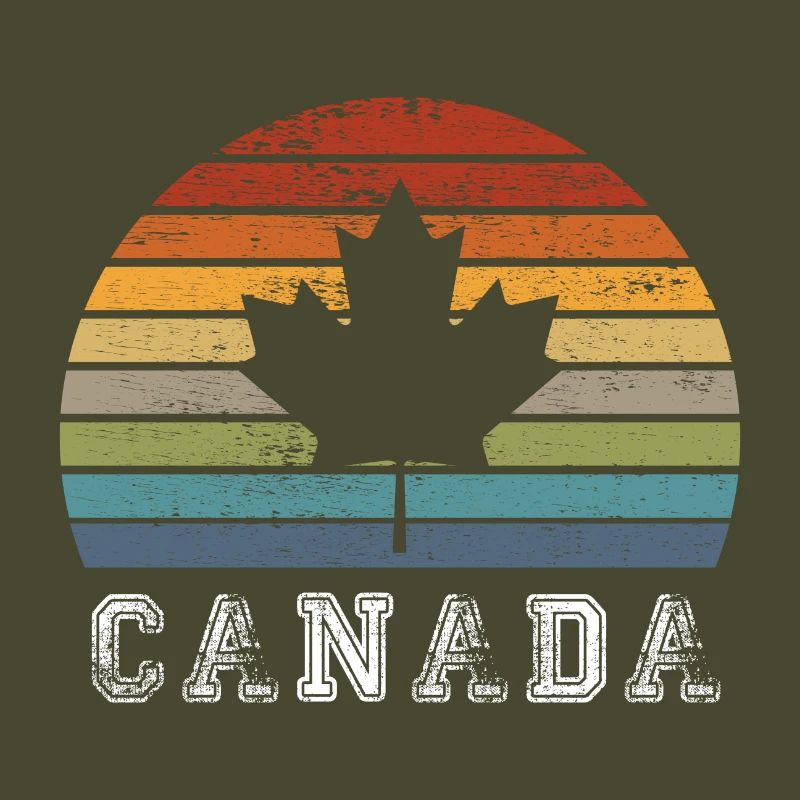 Conception / cadeau de feuille d'érable vintage du Canada