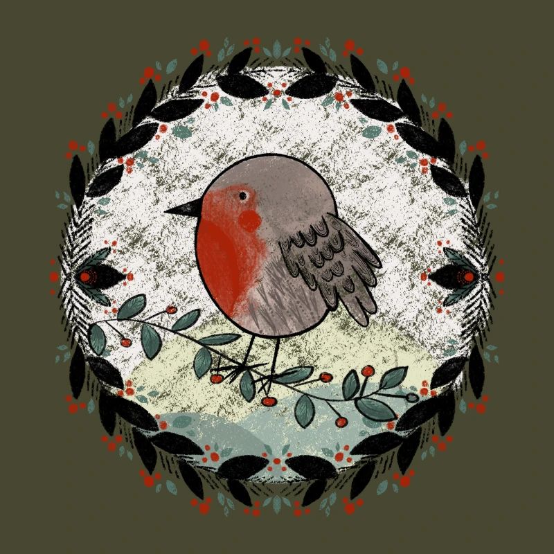 Rotkehlchen Illustration