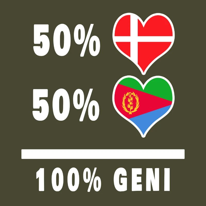 Drapeau 100% génie de l’Erythrée et du Danemark