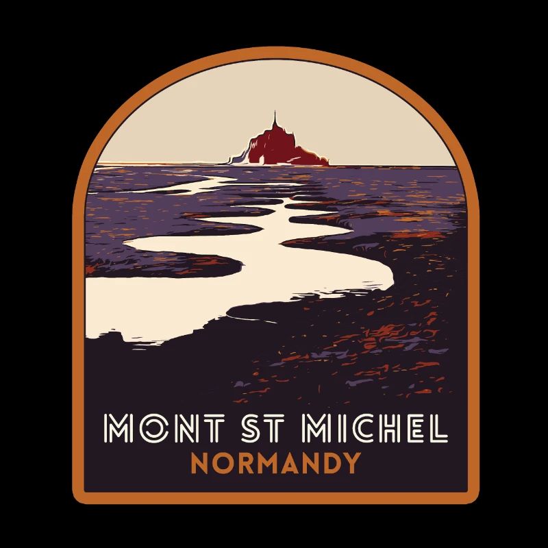 Illustration colorée du Mont Saint Michel