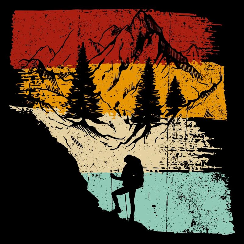 Sunset Forest Trek Retro